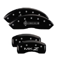 Picture of MGP 4 Caliper Covers Engraved Front Lincoln Engraved Rear MKZ Black finish silver ch