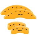 Picture of MGP 4 Caliper Covers Engraved Front JEEP Engraved Rear JEEP Grill logo Yellow finish black ch