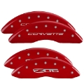 Picture of MGP Front set 2 Caliper Covers Engraved Front Bowtie Yellow finish black ch