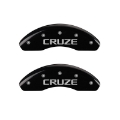 Picture of MGP Front set 2 Caliper Covers Engraved Front Cruze Black finish silver ch