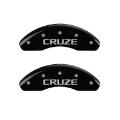 Picture of MGP Front set 2 Caliper Covers Engraved Front Cruze Black finish silver ch