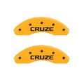 Picture of MGP Front set 2 Caliper Covers Engraved Front Cruze Yellow finish black ch