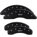 Picture of MGP Front set 2 Caliper Covers Engraved Front MGP Red finish silver ch