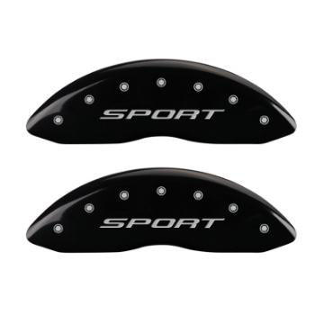 Picture of MGP 4 Caliper Covers Engraved front & Rear 2015-Sport Black finish silver ch