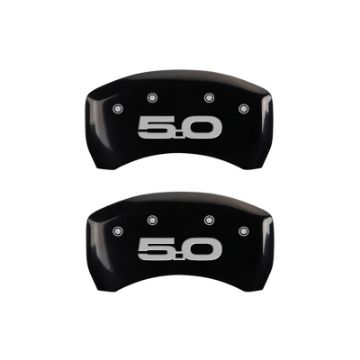Picture of MGP Rear set 2 Caliper Covers Engraved Rear 2015-50 Black finish silver ch