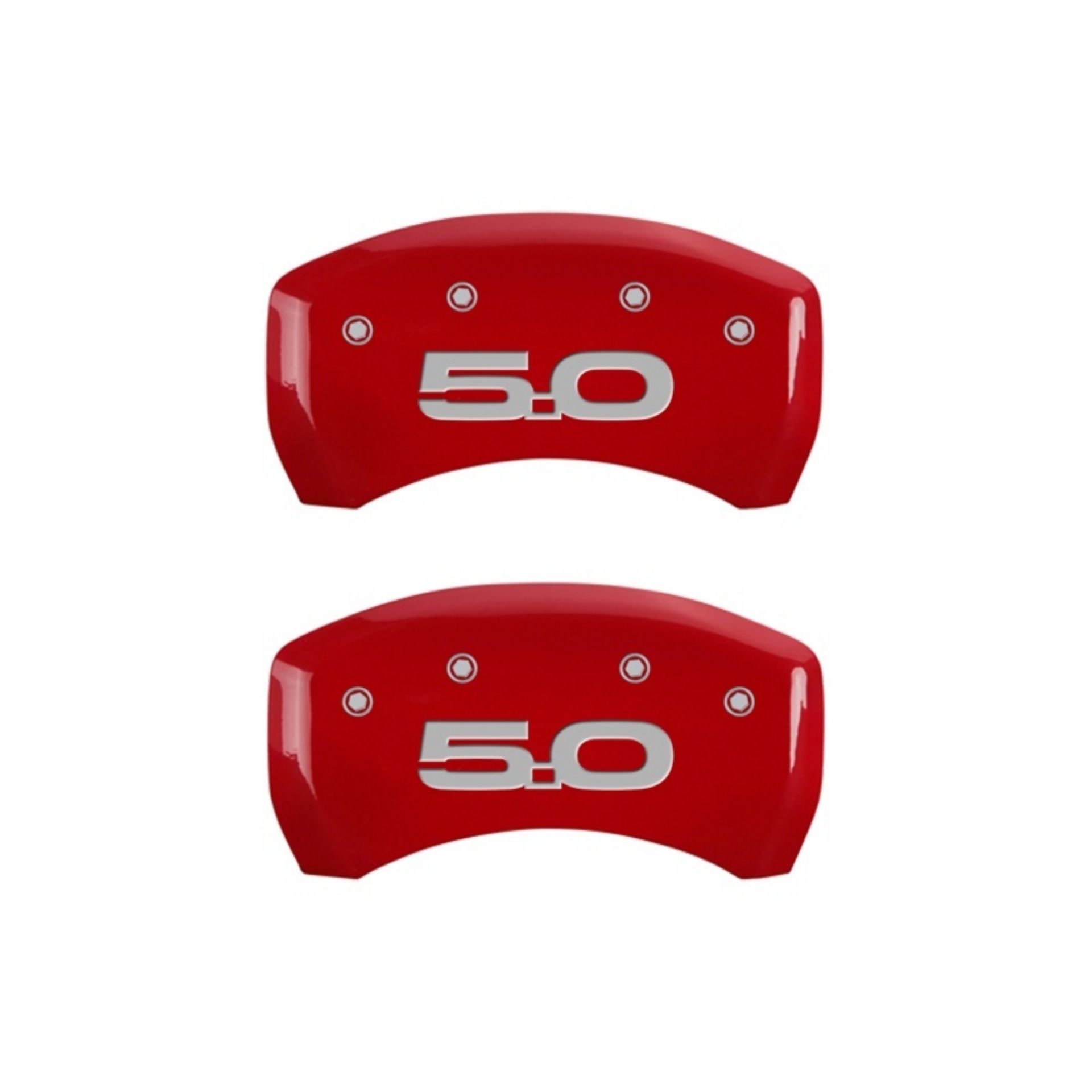 Picture of MGP Rear set 2 Caliper Covers Engraved Rear 2015-50 Red finish silver ch