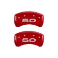 Picture of MGP Rear set 2 Caliper Covers Engraved Rear 2015-50 Red finish silver ch