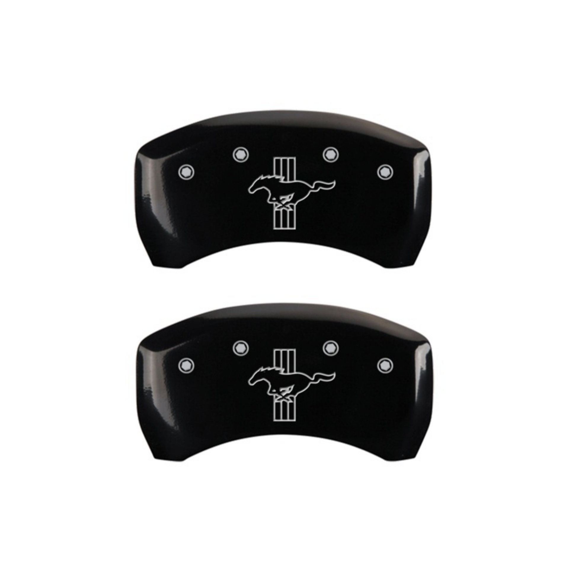 Picture of MGP Rear set 2 Caliper Covers Engraved Rear 2015-Bar & Pony Black finish silver ch