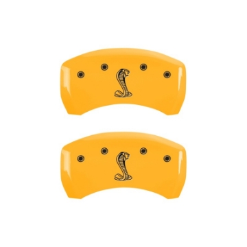 Picture of MGP Rear set 2 Caliper Covers Engraved Rear Tiffany Snake Yellow finish black ch