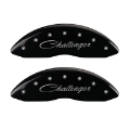Picture of MGP 4 Caliper Covers Engraved Front Cursive-Challenger Engraved Rear RT Black finish silver ch