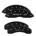 Picture of MGP 4 Caliper Covers Engraved Front Cursive-Challenger Engraved Rear RT Red finish silver ch