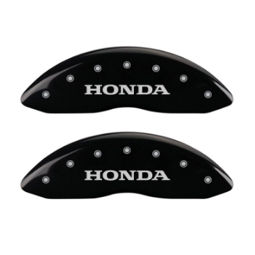 Picture of MGP 4 Caliper Covers Engraved Front Honda Engraved Rear Pilot-2016 Black finish silver ch