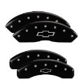Picture of MGP 4 Caliper Covers Engraved Front & Rear Bowtie Black finish silver ch