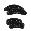Picture of MGP 4 Caliper Covers Engraved Front Gen 5-Camaro Engraved Rear Gen 5-RS Red finish silver ch