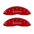 Picture of MGP 4 Caliper Covers Engraved Front Lincoln Engraved Rear MKX Red finish silver ch