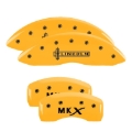 Picture of MGP 4 Caliper Covers Engraved Front Lincoln Engraved Rear MKX Yellow finish black ch