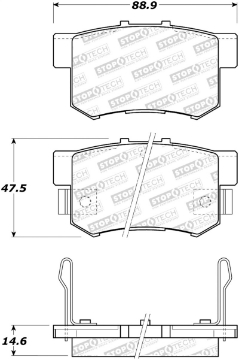 Picture of StopTech Performance 2000-2009 Honda S2000 Rear Sport Brake Pads