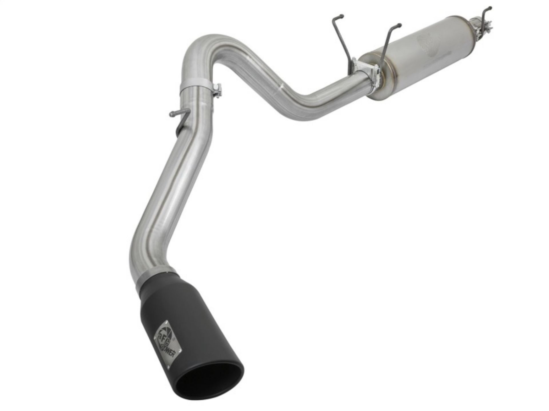 Picture of aFe MACHForce XP 4in Exhausts Cat-Back SS Side Exit 14-17 Dodge Ram 2500 V8-6-4L Hemi w- Black Tips