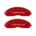 Picture of MGP 4 Caliper Covers Gloss Red Engraved with Corvette C4 Full Kit 4 Pieces