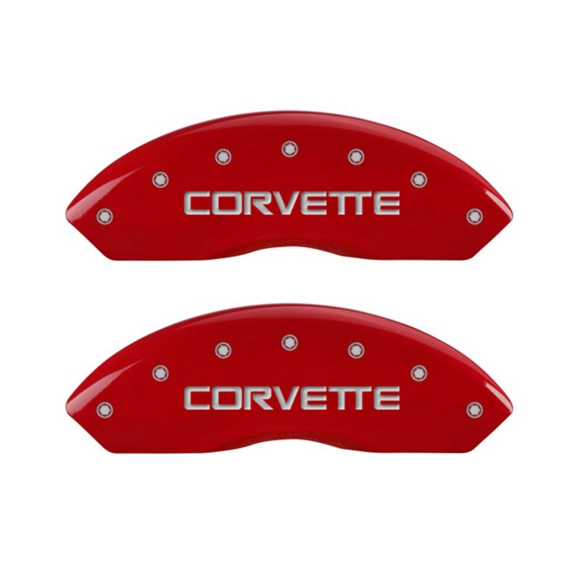 Picture of MGP 4 Caliper Covers Gloss Red Engraved with Corvette C4 Full Kit 4 Pieces