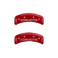 Picture of MGP 4 Caliper Covers Gloss Red Engraved with Corvette C4 Full Kit 4 Pieces