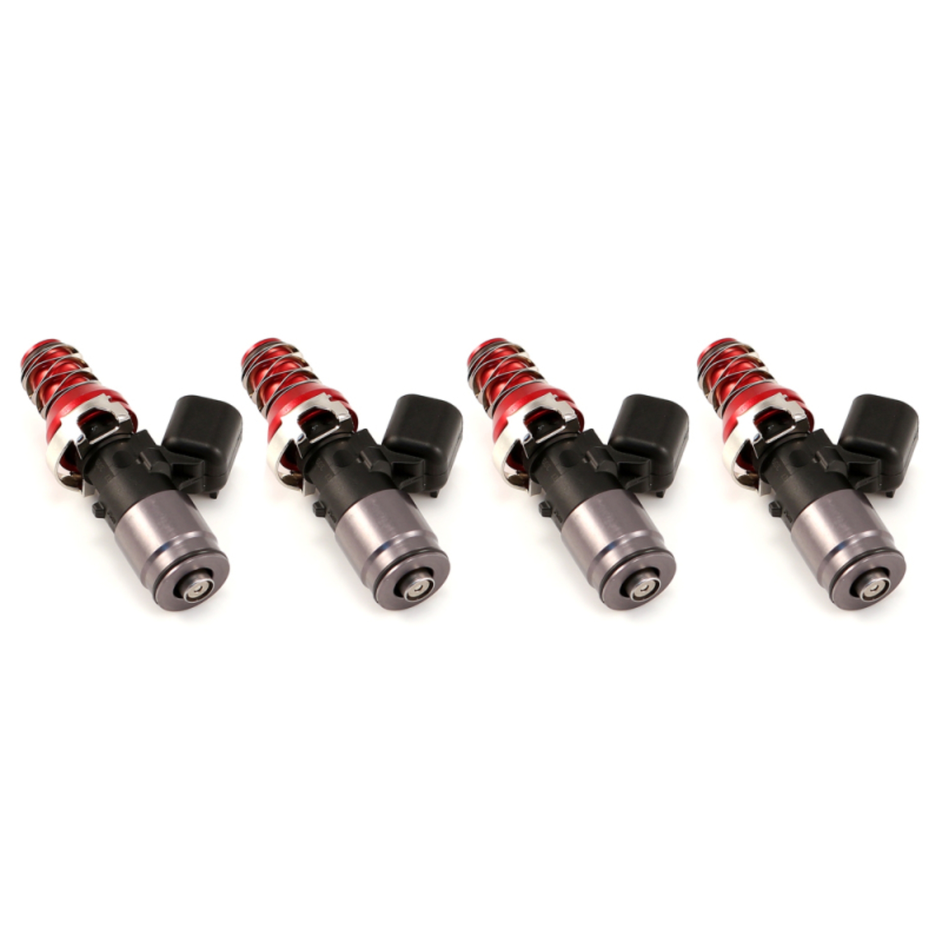 Picture of Injector Dynamics ID1050X Injectors WRX-16B Bottom Adaptors 11mm Red Adaptors Set of 4