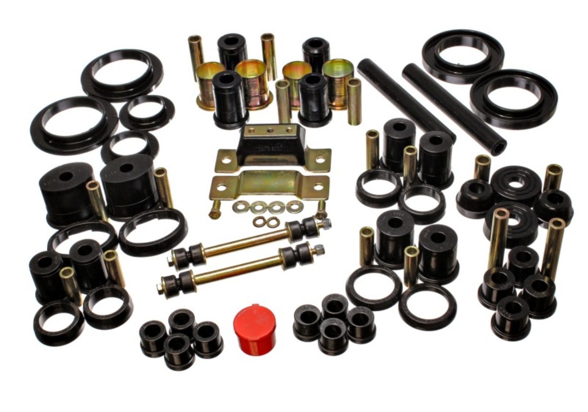 Picture of Energy Suspension 85-93 Ford Mustang Black Hyper-flex Master Bushing Set w- V-8