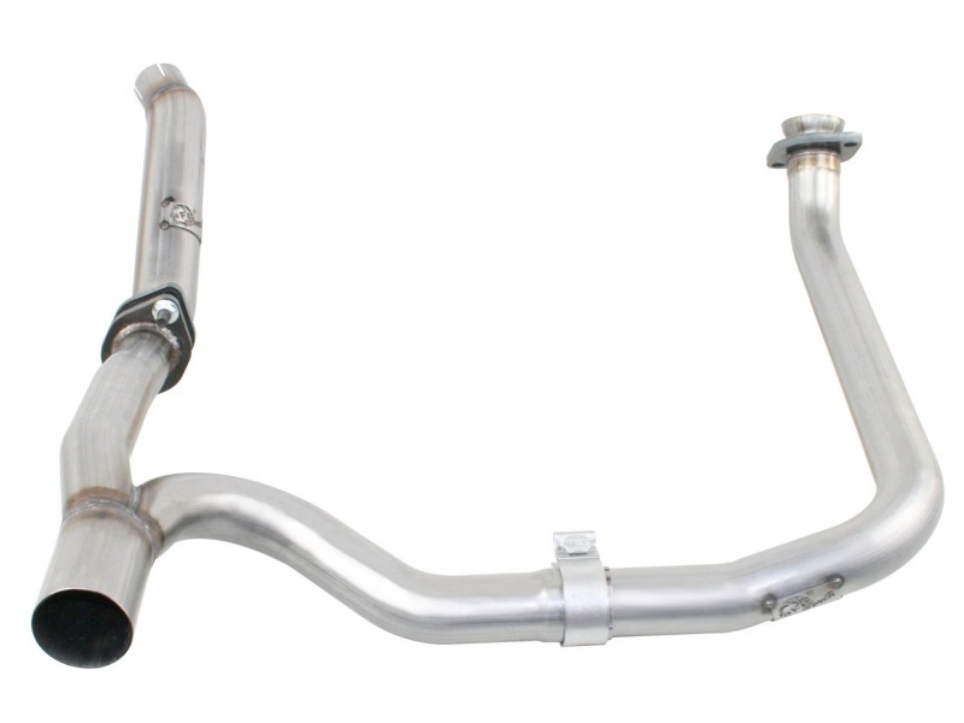 Picture of aFe Twisted Steel Delete Down-Pipe and Y-Pipe 2 to 2-1-2in Alum Steel Exhaust 12-16 Jeep Wrangler