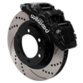 Picture of Wilwood 15-21 Toyota 4Runner Aero6-DM Black Front Brake Kit - Drilled & Slotted