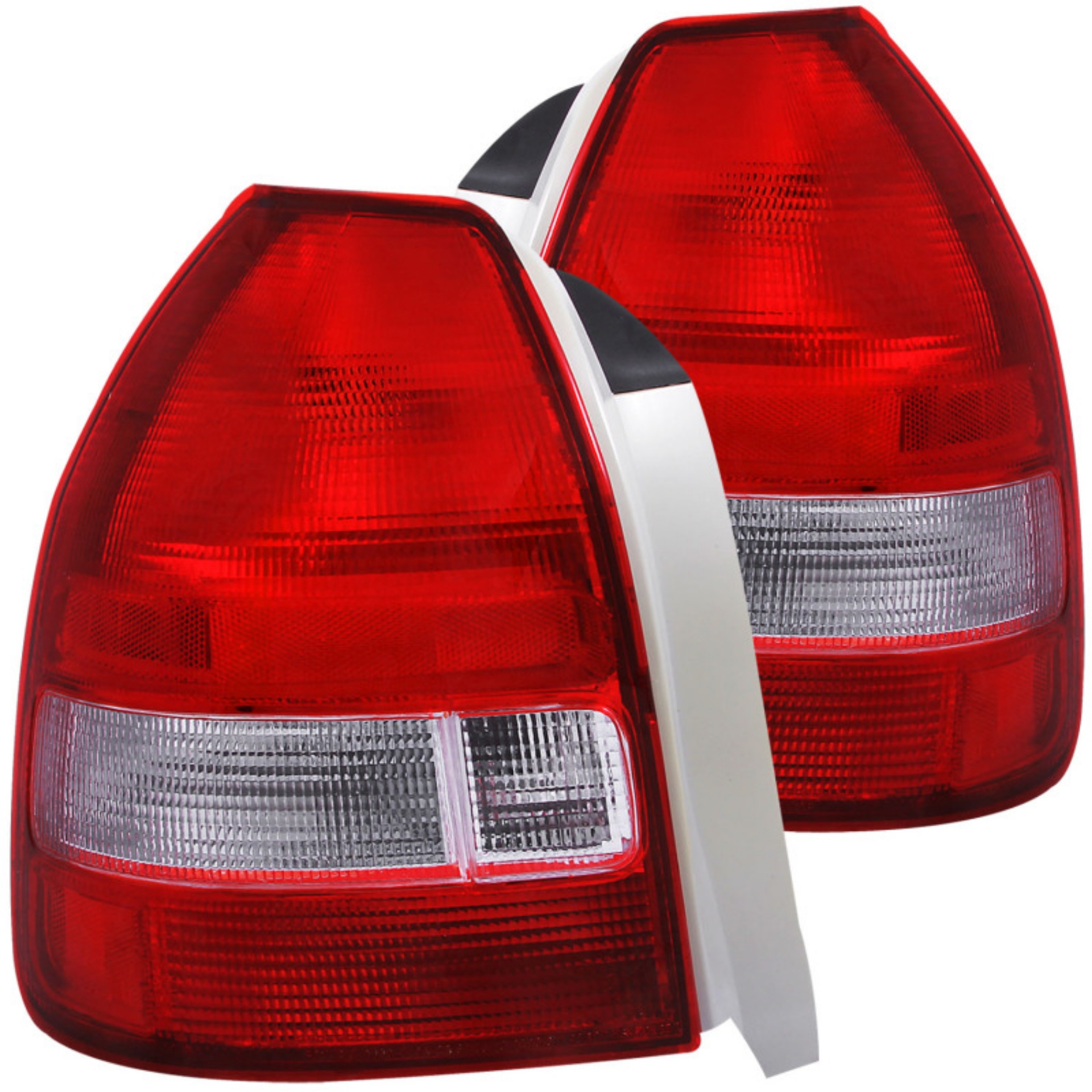 Picture of ANZO 1996-2000 Honda Civic Taillights Red-Clear