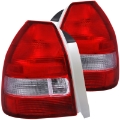Picture of ANZO 1996-2000 Honda Civic Taillights Red-Clear