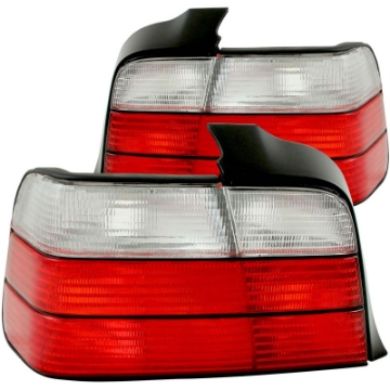Picture of ANZO 1992-1998 BMW 3 Series E36 Sedan Taillights Red-Clear