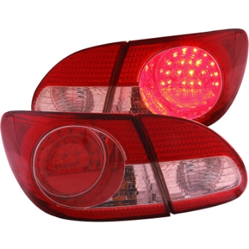 Picture of ANZO 2003-2008 Toyota Corolla LED Taillights Red Clear 4pc
