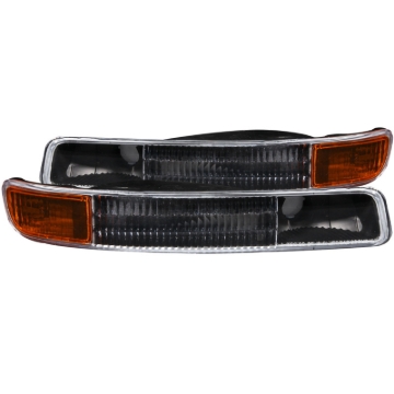 Picture of ANZO 1999-2006 GMC Sierra 1500 Euro Parking Lights Black w- Amber Reflector