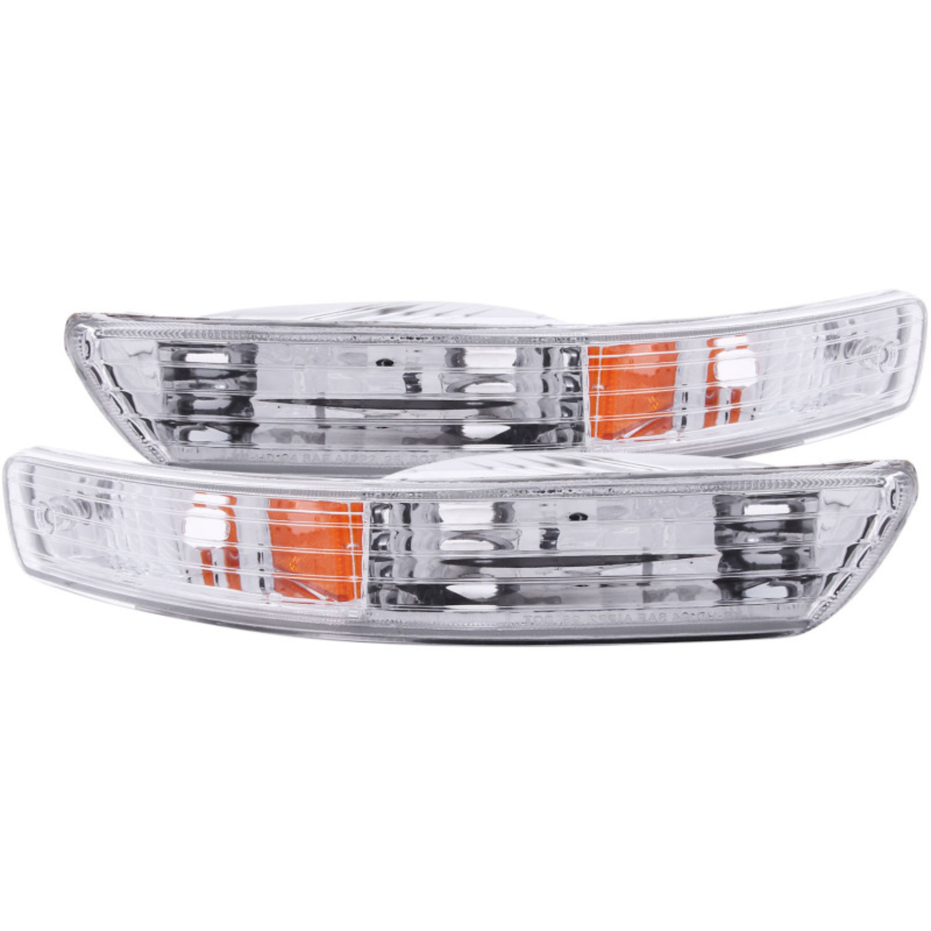 Picture of ANZO 1998-2001 Acura Integra Euro Parking Lights Chrome w- Amber Reflector