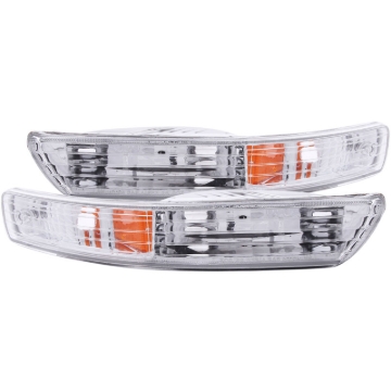 Picture of ANZO 1998-2001 Acura Integra Euro Parking Lights Chrome w- Amber Reflector
