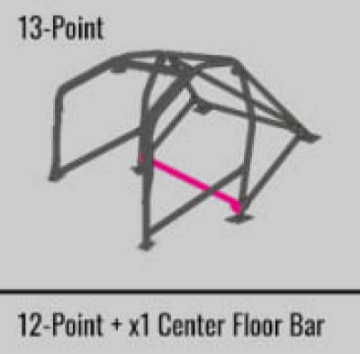Picture of Cusco SFTY21 2-Passenger 13-Point BLK DASH-THROUGH Roll Cage Subaru STi GRB 08-14 S-O NO CNCL