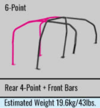 Picture of Cusco D1 Chromoly 4-5-Pssgr 6-PT DASH-THRU Roll Cage Subaru GRB STi 08-14 S-O-No Cancel CUSCO BLUE