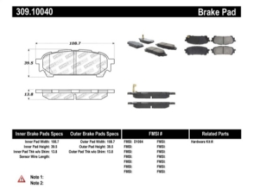 Picture of StopTech Performance 03-05 WRX Rear Brake Pads