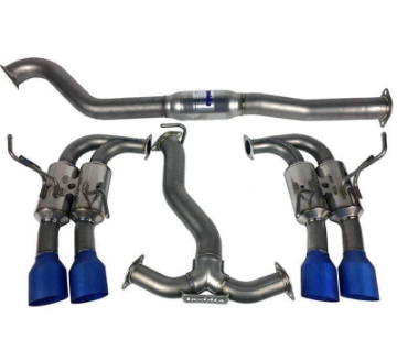 Picture of Invidia 11-14 WRX-STi Gemini 80mm Full Titanium 101mm Quad Tip Cat-Back Exhaust