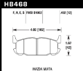 Picture of Hawk 04-05 Mazda Miata HT-10 Race Rear Brake Pads