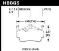 Picture of Hawk 2012-2015 Porsche Boxster DTC-60 Race Rear Brake Pads