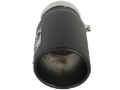 Picture of aFe Power Diesel Exhaust Tip Black- 4 in In x 5 out X 12 in Long Bolt On Right