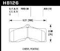 Picture of Hawk 78-82 Chevy Corvette H-10 Performance Front Brake Pads