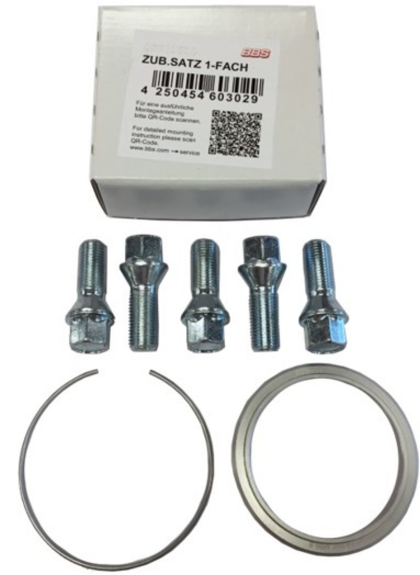 Picture of BBS PFS KIT - Audi - VW - Includes 82mm OD - 57mm ID Ring - 82mm Clip - Lug Bolts