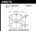 Picture of Hawk 08 Mini Cooper D1308 DTC-60 Race Front Brake Pads