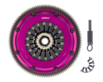 Picture of Exedy 1993-1995 Mazda RX-7 R2 Hyper Twin Carbon-D Clutch Sprung Center Disc Pull Type Cover