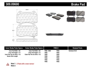 Picture of StopTech Performance 02-07 350z-G35 w- Brembo Front Brake Pads