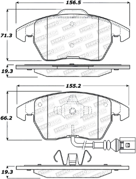 Picture of StopTech Sport Performance 11-17 Volkswagen Jetta Front Brake Pads