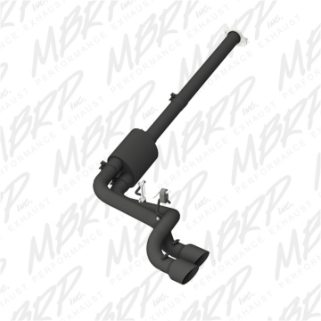 Picture of MBRP 09-14 Ford F150 Pre-Axle 4-5in OD Tips Dual Outlet 3in Black Coated Cat Back Exhaust